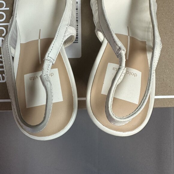 Dolce Vita ‘Yela’ White Tulle Pointed-Toe Slingback Heel Pumps - Picture 10 of 16